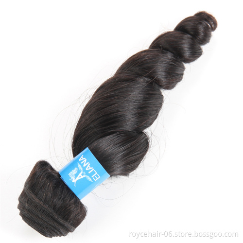Soft And Smooth Loose Wave Brazilian Hair Extensions With Lace Frontals Closure,Virgin Hair Bundles With Closure
